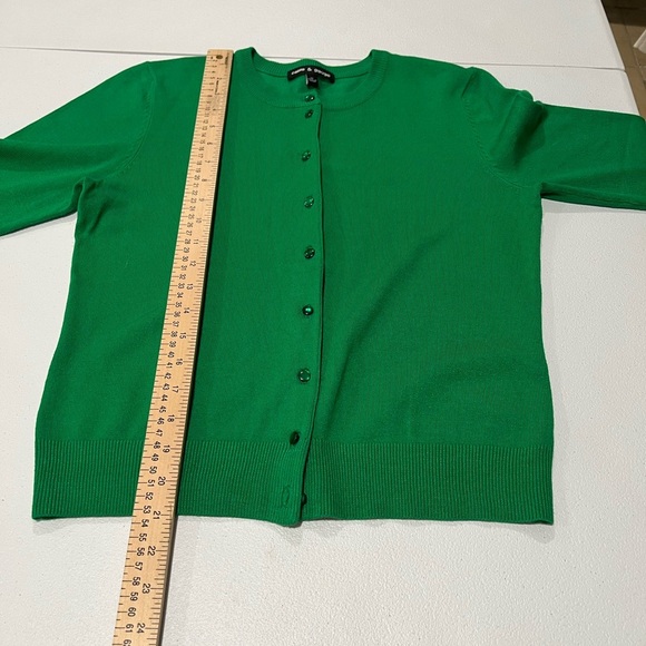 Gauge classic green open sweater with buttons. M ANWT - Picture 4 of 7